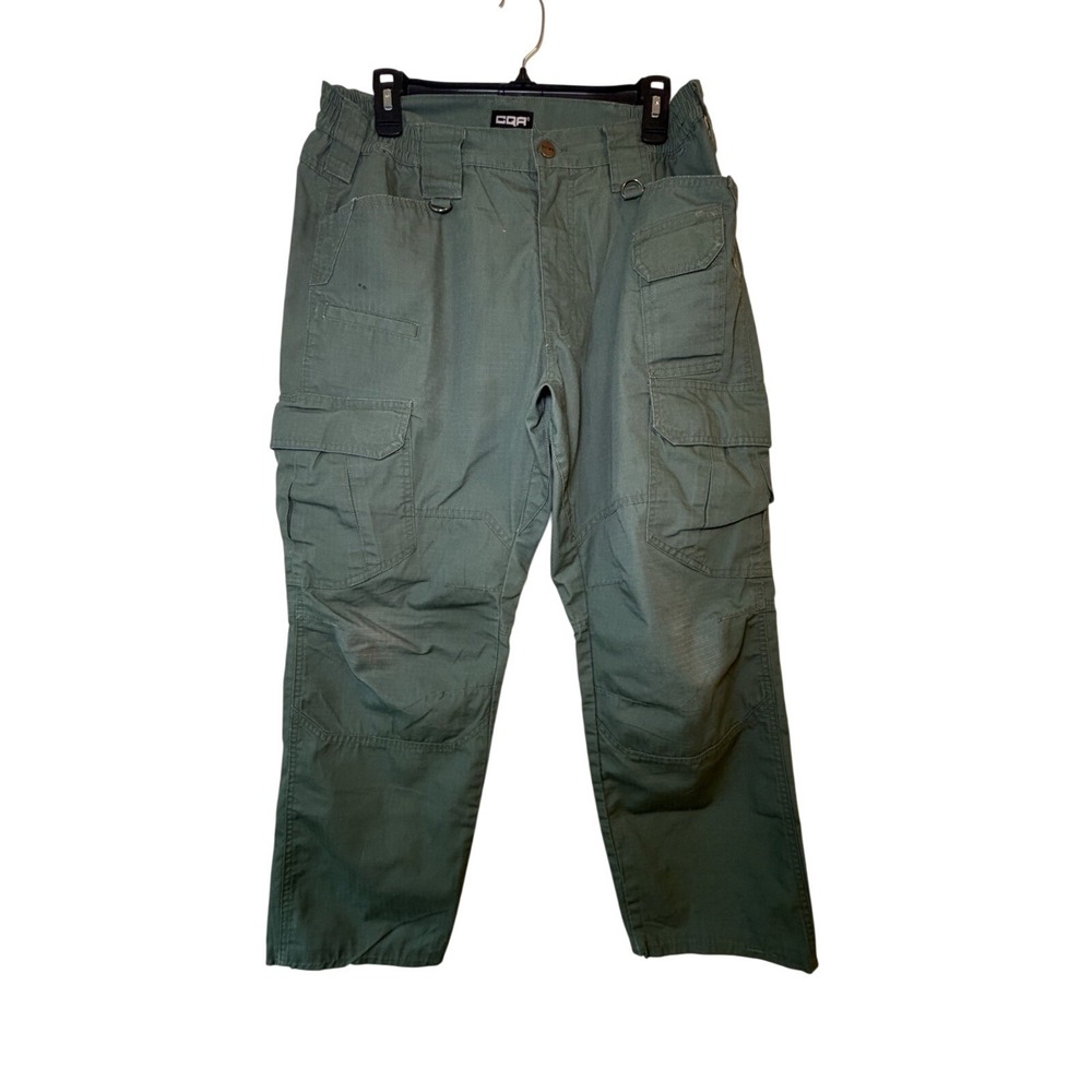 CQR‎ Gear Tactical Pants Mens 34 X30 Rip Stop Cargo TLP760 Duratex Olive Green